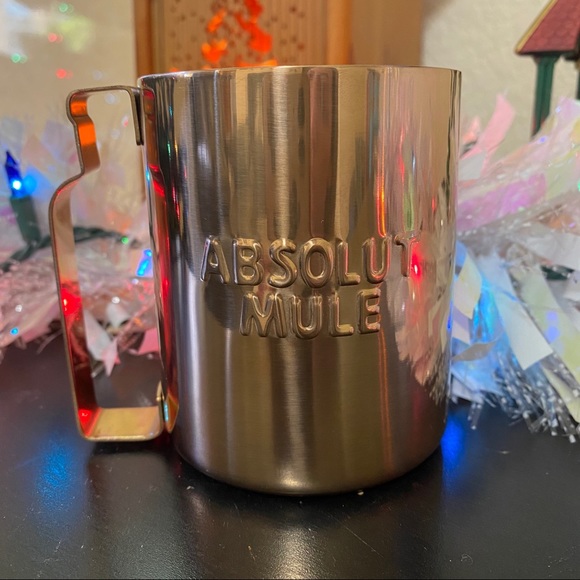 Absolut Dining Four New 4 Moscow Mule Copper Mugs Absolut Vodka